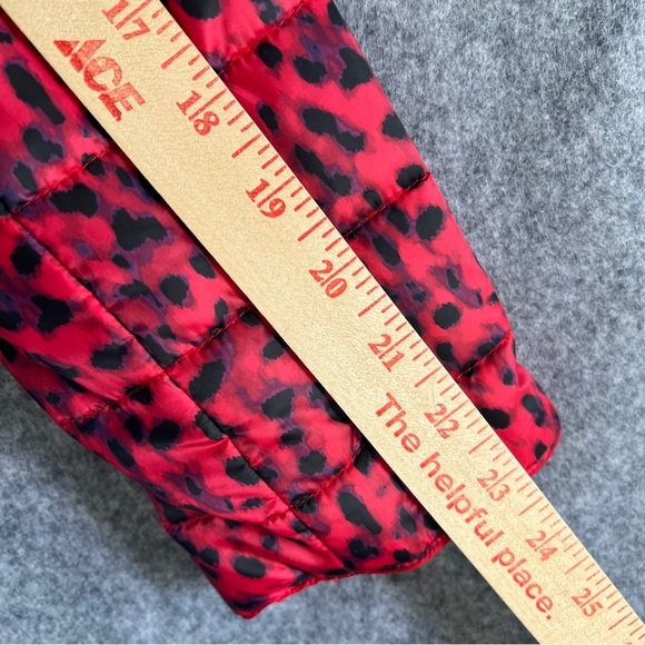 TOMMY BAHAMA Womens Reversible Puffer Jacket Red / Leopard Size Extra Small NWOT - Picture 11 of 14